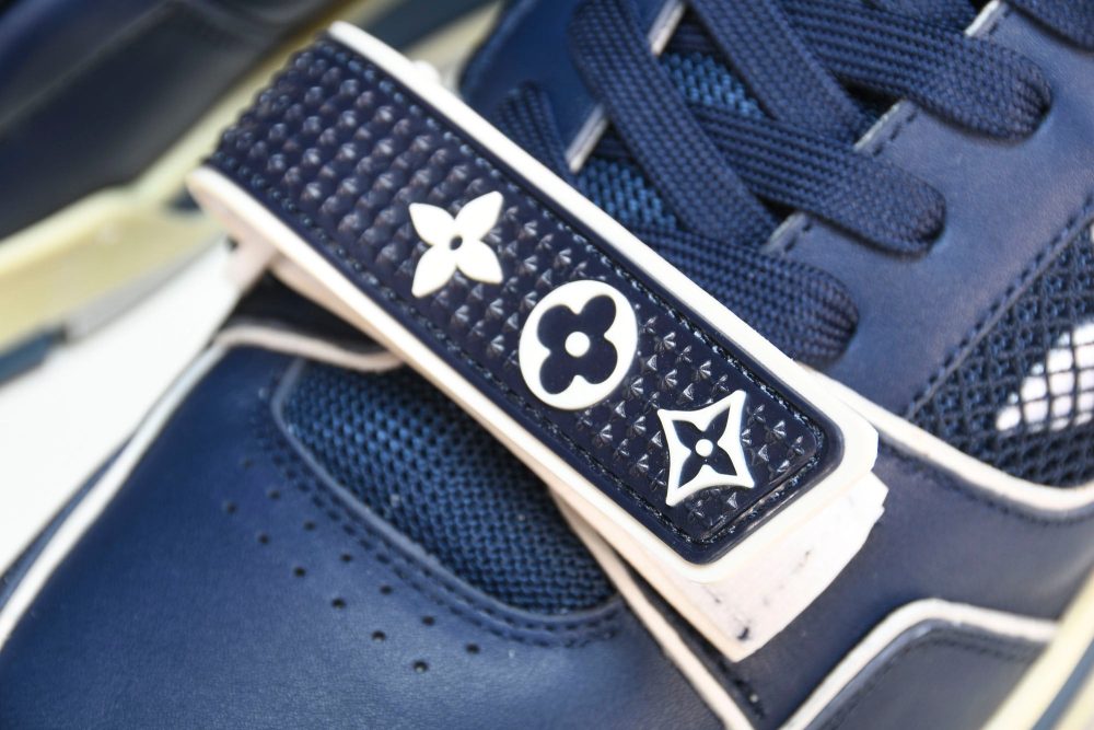 Louis Vuittоп Trainer Low Velcro Strap 'Navy Mesh' - Image 13