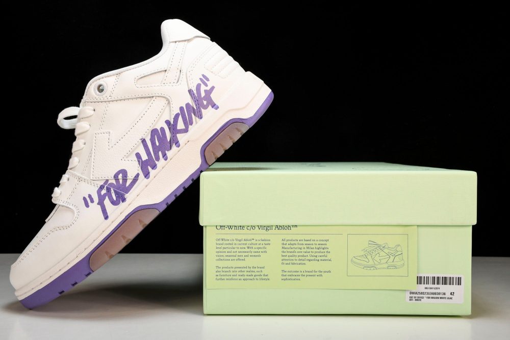 Off-White Out Of Office OOO Low Top "For Walking" - White Lilac - Image 27