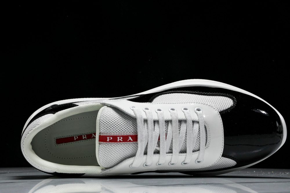 Prada America's Cup Sneaker 'Black Silver White' v2 - Image 4