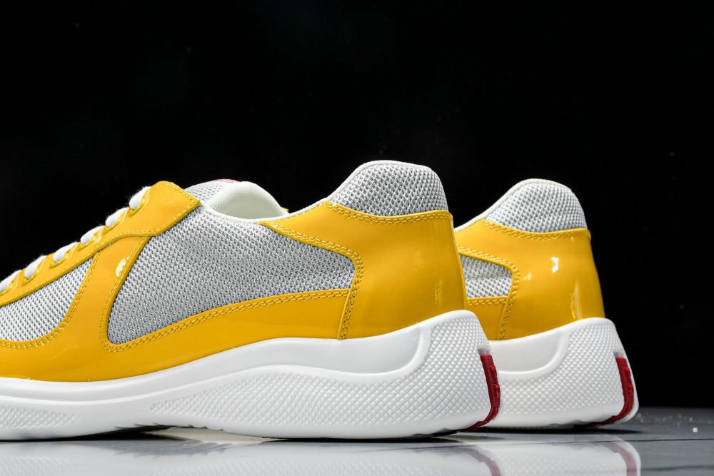 Prada America's Cup Sneaker 'Yellow Silver' - Image 8
