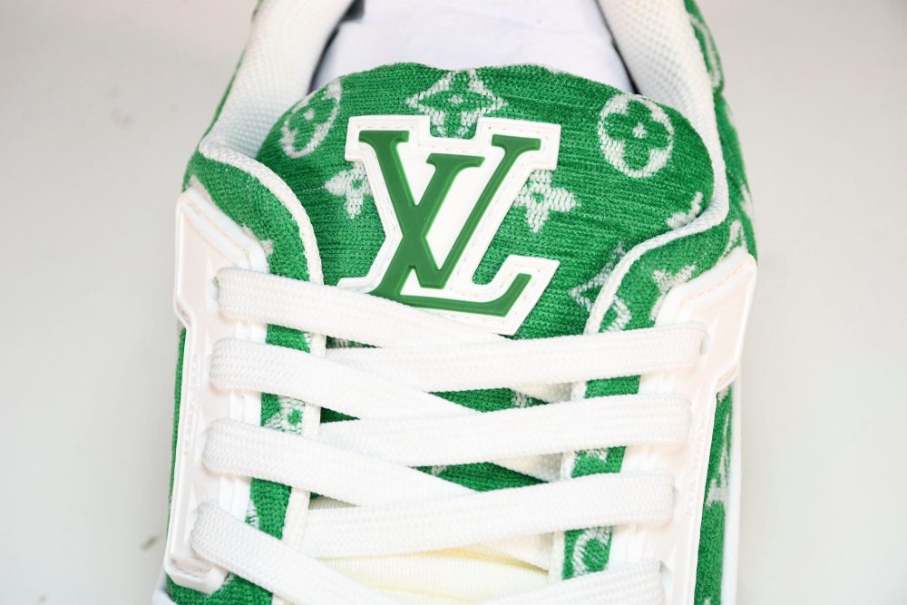 Louis Vuittоп Trainer Low 'Green Monogram Textile' - Image 11