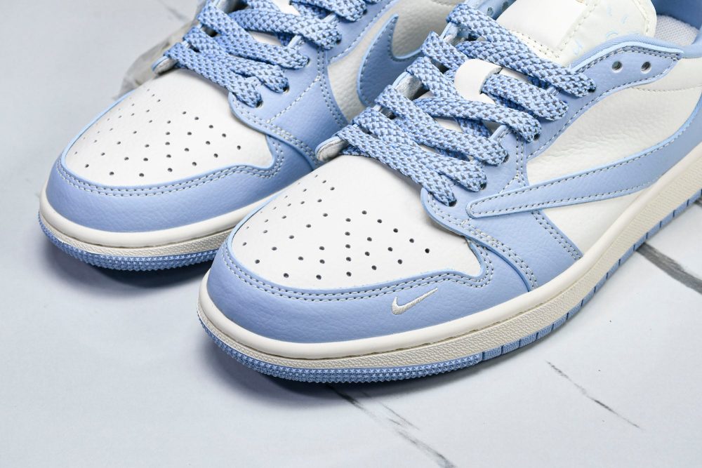 Travis Scott AJ1 Low x Stussy 'Blue' (Custom) - Image 18