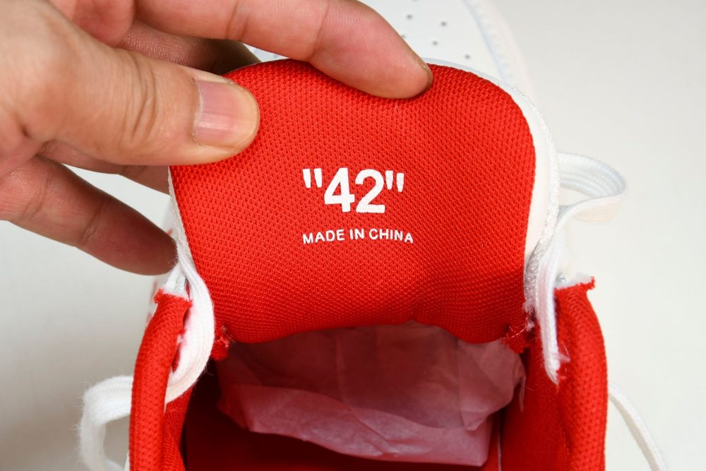 Off-White Out Of Office OOO Low Top "For Walking - White Red - Image 13