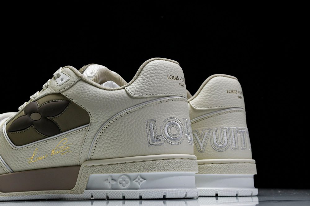 Louis Vuittоп Trainer Low Velcro Strap 'Brown White' - Image 8