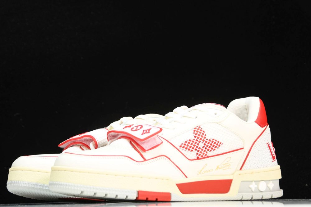 Louis Vuittоп Trainer Low Velcro Strap 'Red Mesh' - Image 2