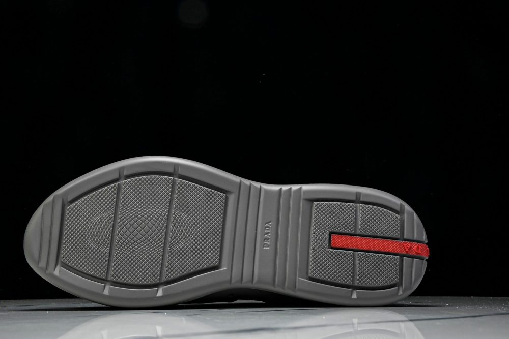 Prada America's Cup Sneaker Soft Rubber 'Steel Grey' - Image 5