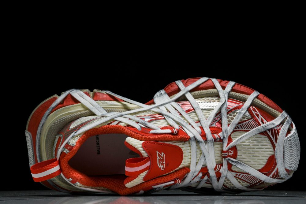 3XL Sneaker Extreme Lace 'White Orange' - Image 4