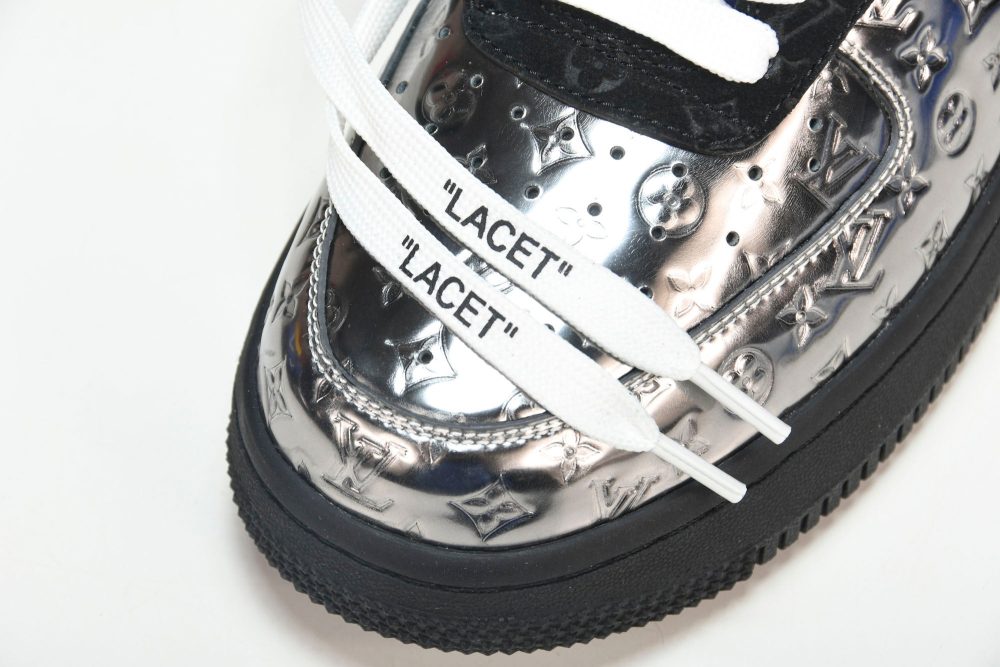 Louis Vuittоп x AF1 by Virgil Abloh 'Metallic Silver' - Image 20