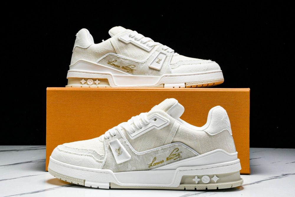 Louis Vuittоп Trainer Low 'Beige Denim Monogram Textile' - Image 17