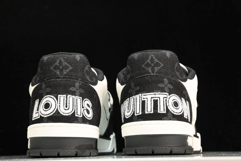 Louis Vuittоп Trainer Low Velcro Strap 'Monogram Denim Black' - Image 7