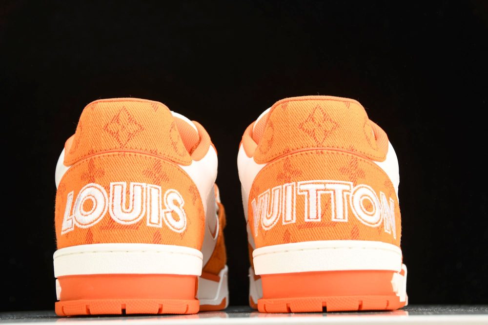 Louis Vuittоп Trainer Low Velcro Strap 'Monogram Denim Orange' - Image 7