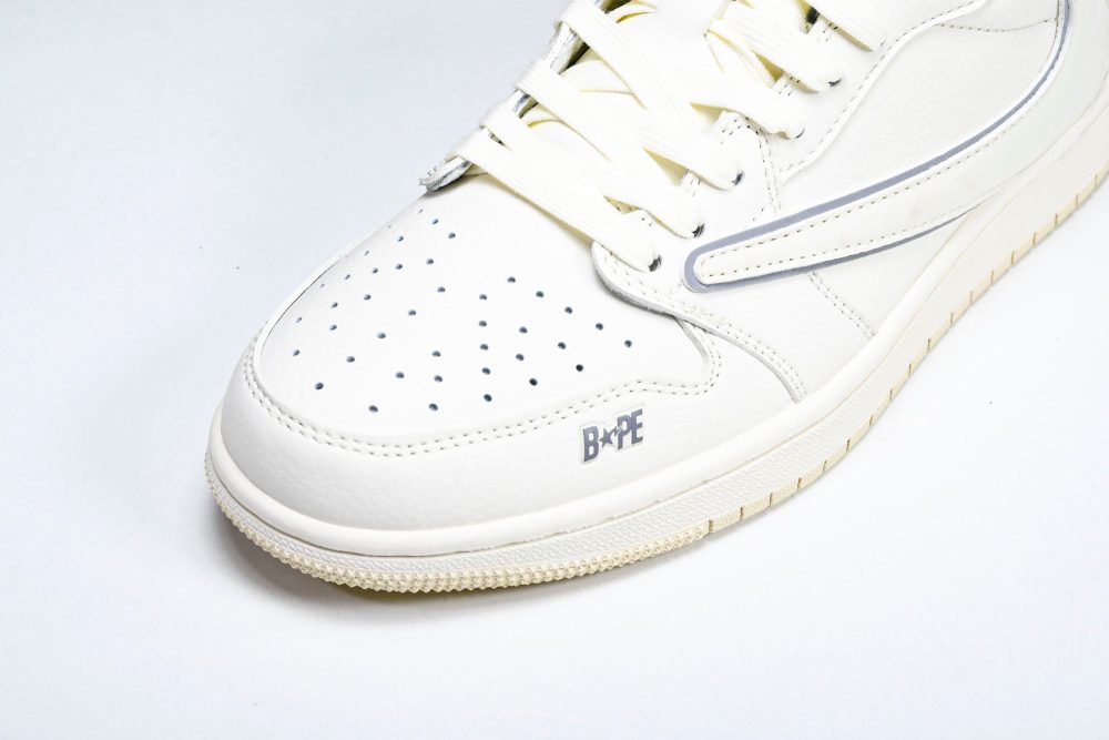 Travis Scott AJ1 Low x BAPE 'White' (Custom) - Image 8