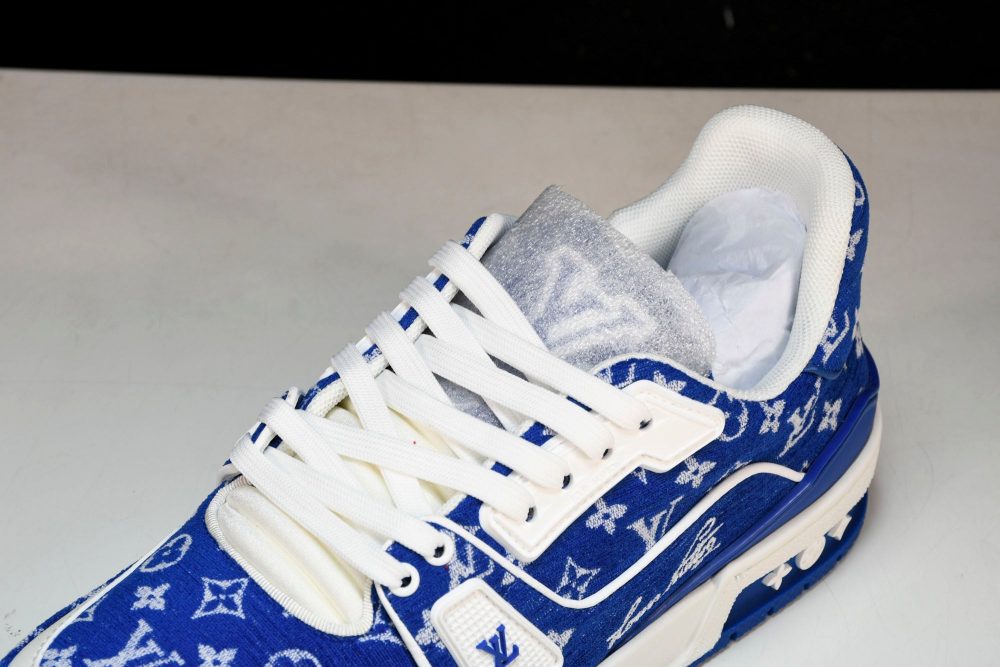 Louis Vuittоп Trainer Low 'Blue Monogram Textile' - Image 10
