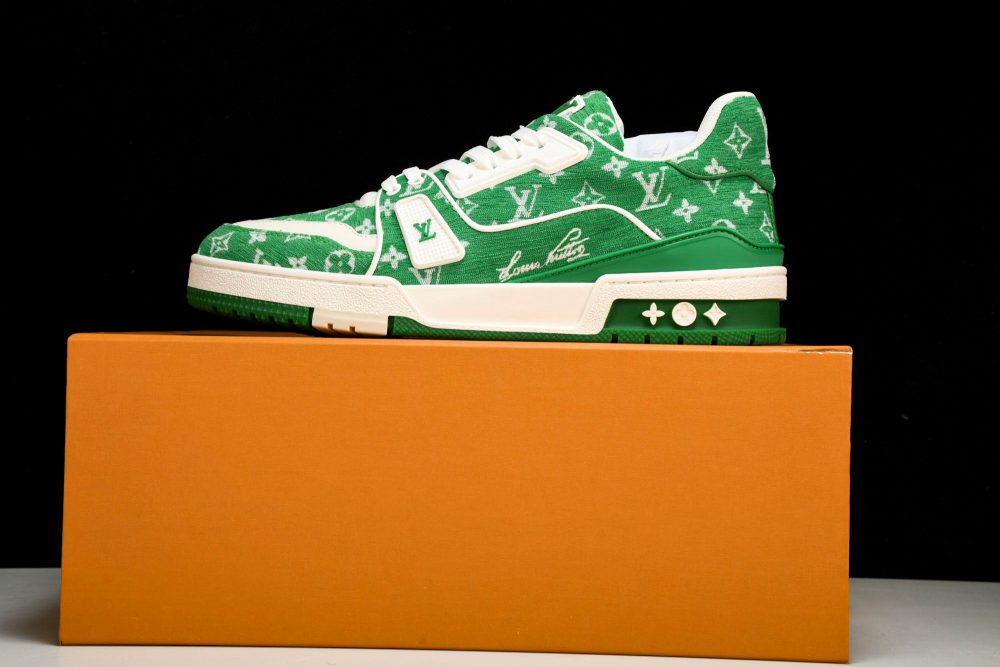 Louis Vuittоп Trainer Low 'Green Monogram Textile' - Image 20