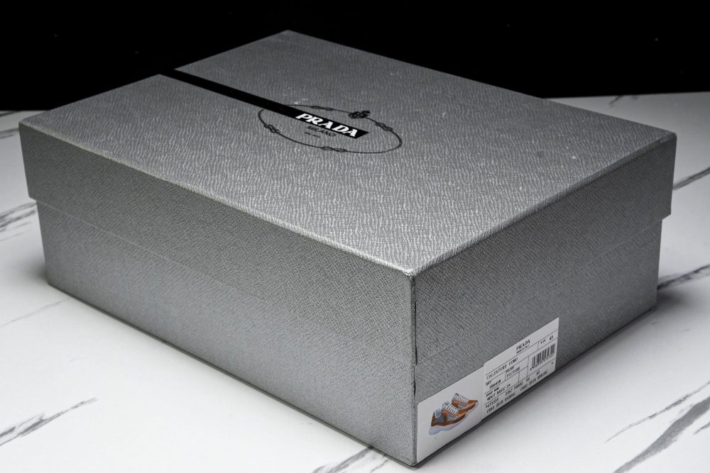 Prada America's Cup Sneaker 'Orange Silver' - Image 25