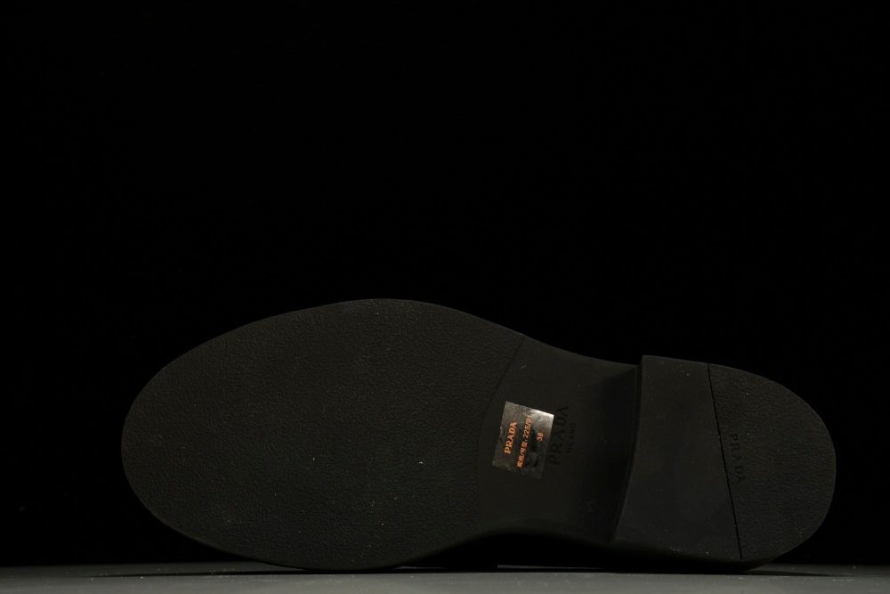 Prada Chocolate Patent Loafers 'Black' - Image 5