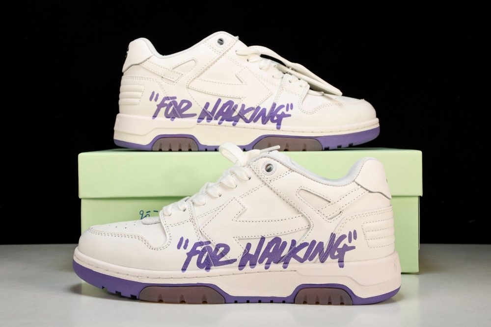 Off-White Out Of Office OOO Low Top "For Walking" - White Lilac - Image 25