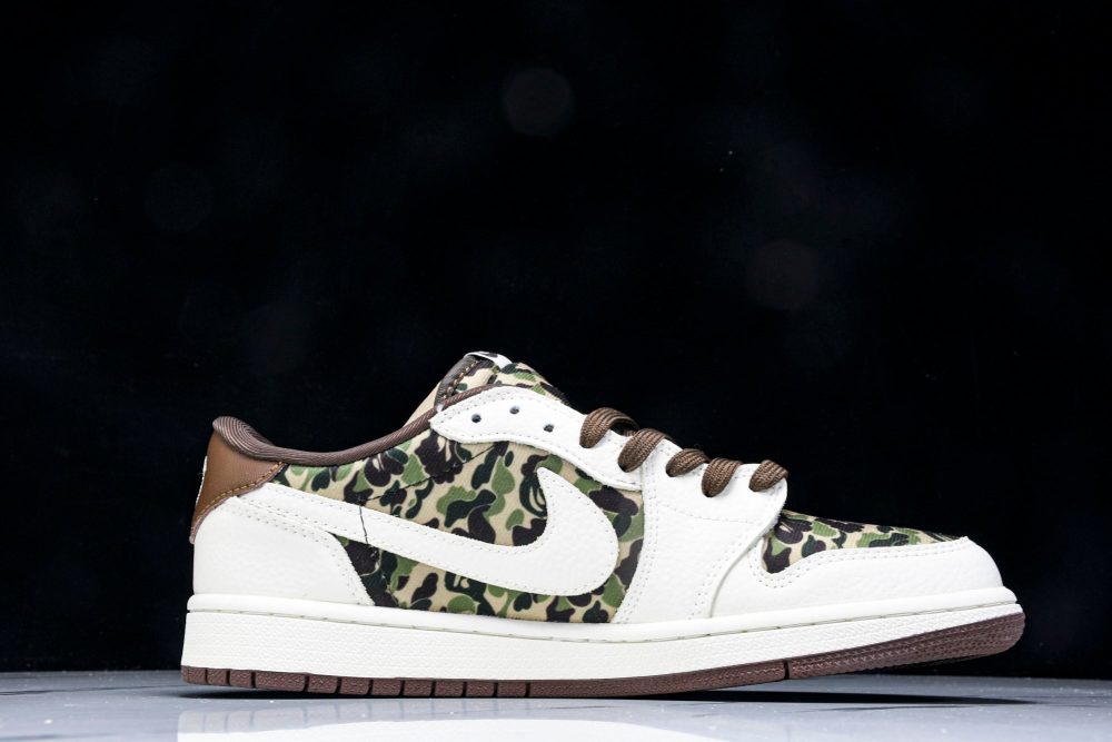 Travis Scott AJ1 Low x BAPE 'Camo 2.0' (Custom) - Image 3