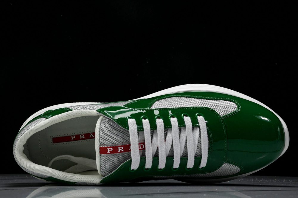 Prada America's Cup Sneaker 'Green Silver' - Image 4