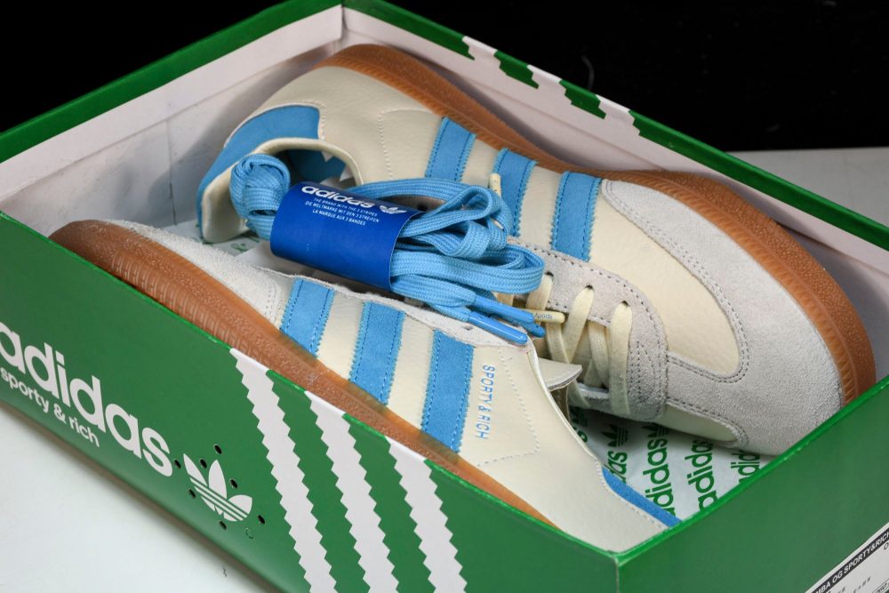 Samba x Sporty & Rich 'Cream Blue' - Image 23