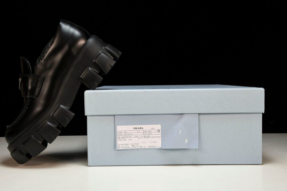 Prada Monolith Loafers 'Black' - Image 20