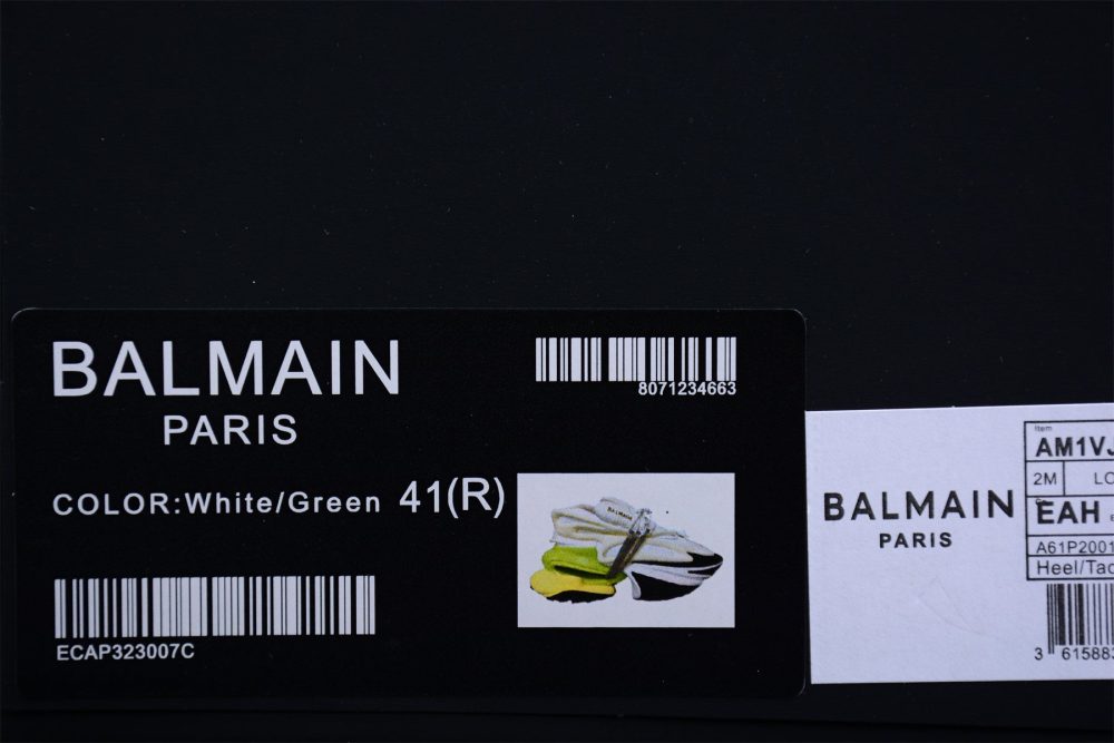 Balmain Unicorn Low-Top 'White Yellow' - Image 12