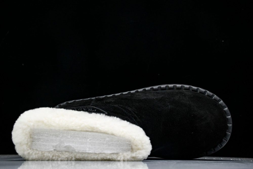 Prada Suede Booties 'Black' - Image 4