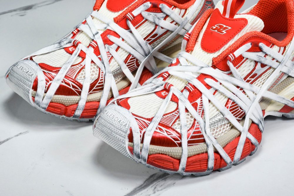 3XL Sneaker Extreme Lace 'White Orange' - Image 20