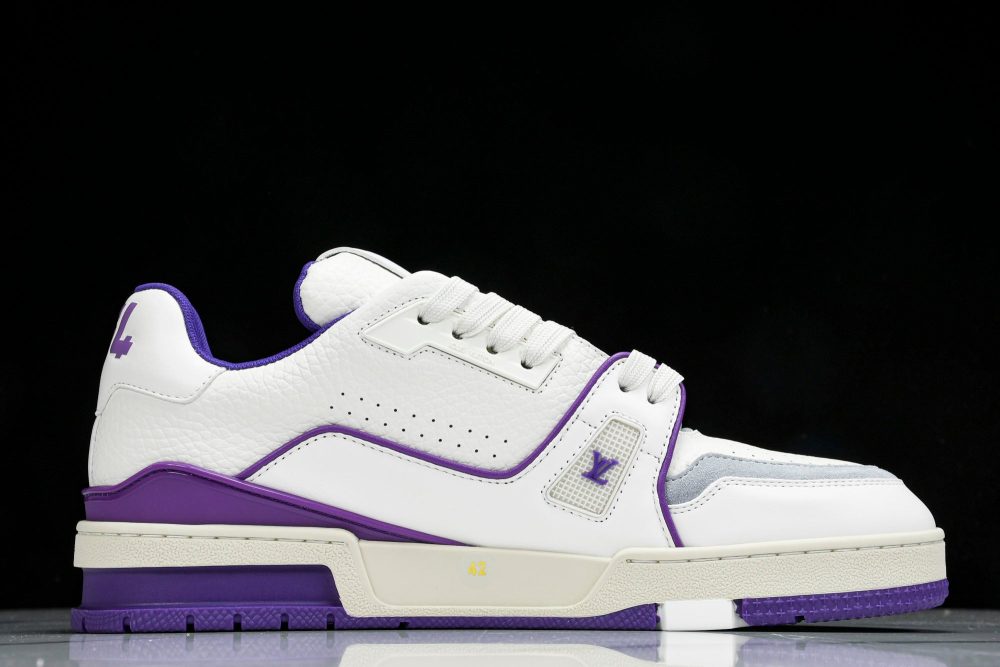 Louis Vuittоп Trainer Low 'Signature White Violet' - Image 3