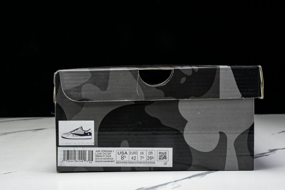 Travis Scott AJ1 Low x BAPE 'Grey Navy' (Custom) - Image 26