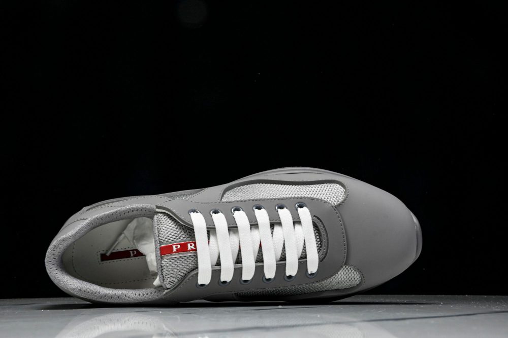 Prada America's Cup Sneaker Soft Rubber 'Steel Grey' - Image 4