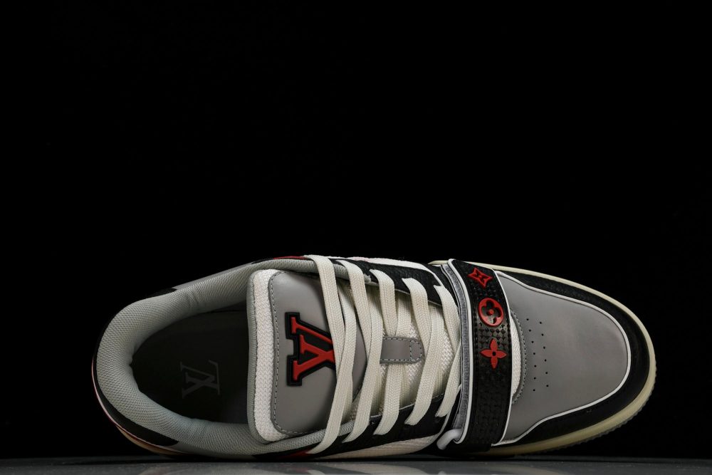 Louis Vuittоп Trainer Low Velcro Strap 'Red Black' - Image 4