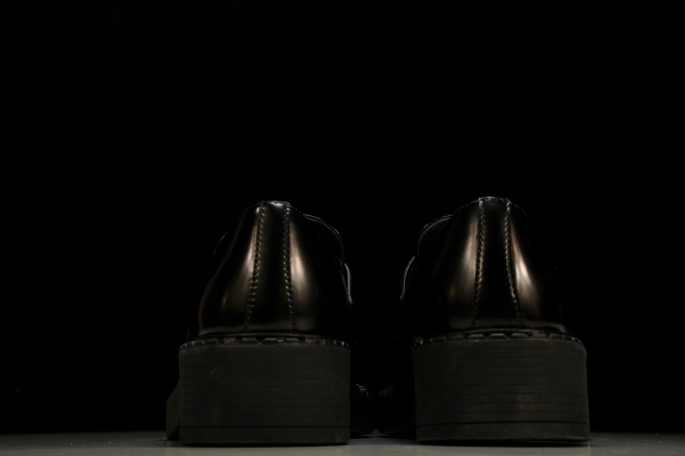 Prada Chocolate Patent Loafers 'Black' - Image 7