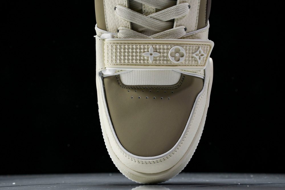 Louis Vuittоп Trainer Low Velcro Strap 'Brown White' - Image 6