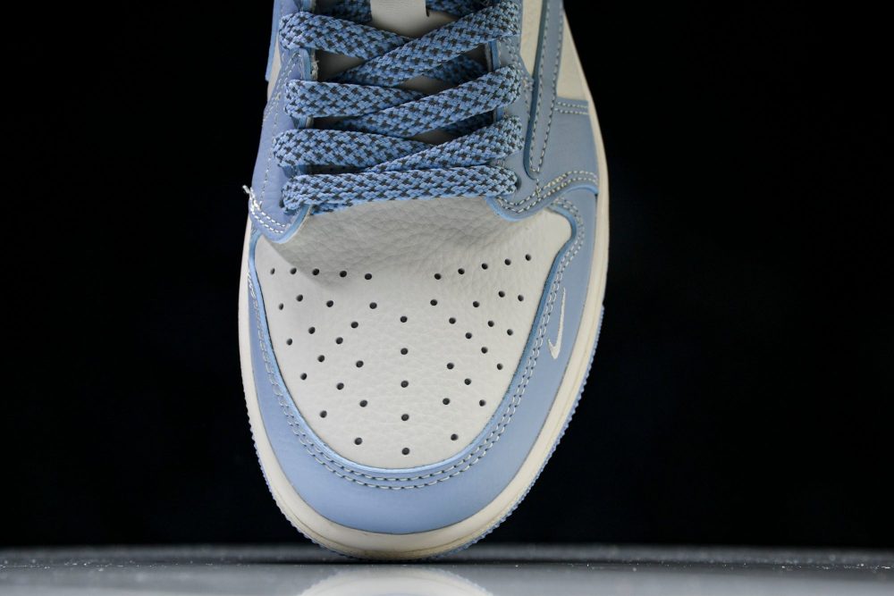 Travis Scott AJ1 Low x Stussy 'Blue' (Custom) - Image 6