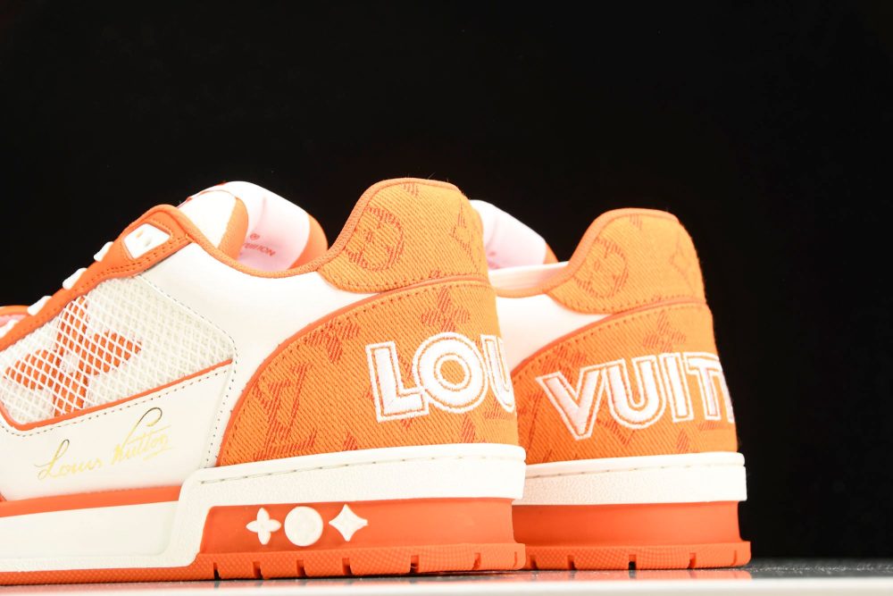 Louis Vuittоп Trainer Low Velcro Strap 'Monogram Denim Orange' - Image 8