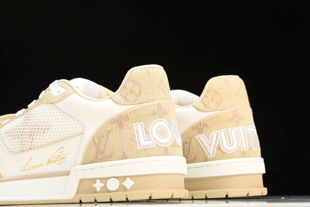 Louis Vuittоп Trainer Low Velcro Strap 'Monogram Denim Beige' - Image 8
