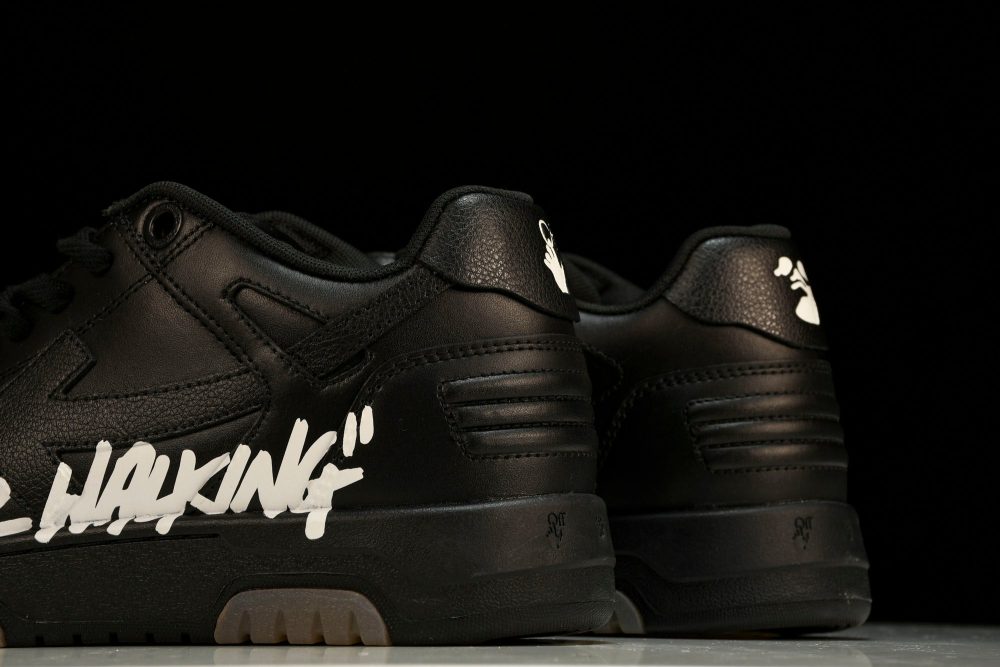 Off-White Out Of Office OOO Low Top "For Walking" - Black White - Image 8