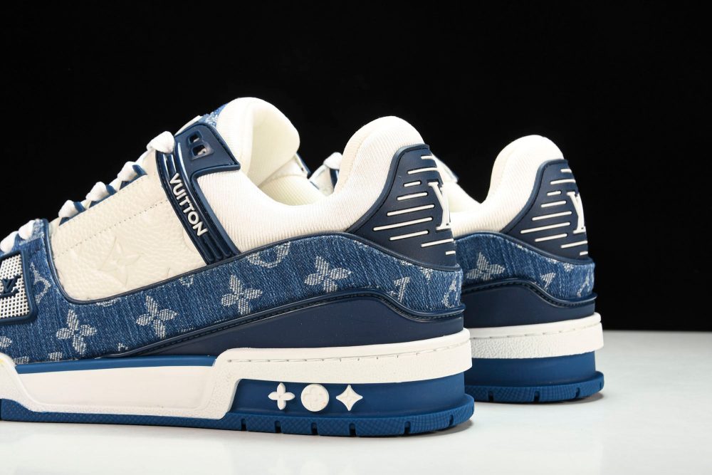 Louis Vuittоп Trainer Low 'Monogram Denim White Blue' - Image 8