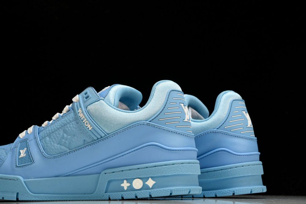 Louis Vuittоп Trainer Low 'Blue Embossed' - Image 8