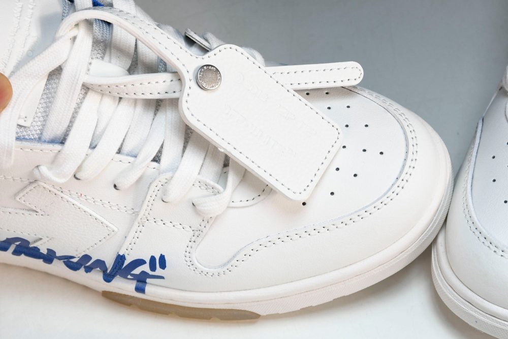 Off-White Out Of Office OOO Low Top "For Walking" - White Blue - Image 8