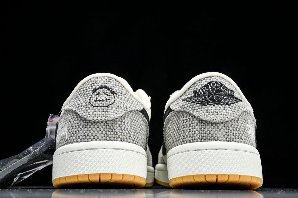 Travis Scott AJ1 Low x Stussy 'Tweed' (Custom) - Image 7