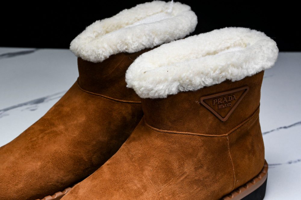 Prada Suede Booties 'Brown' - Image 17