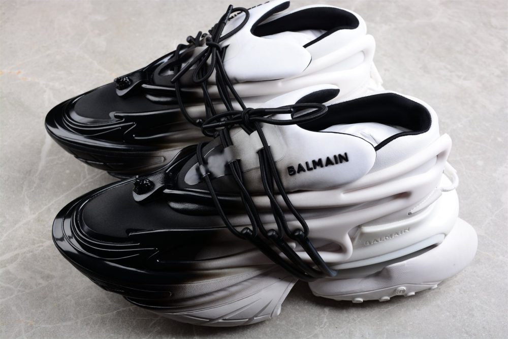 Balmain Unicorn Low-Top 'White Black Gradient' - Image 7