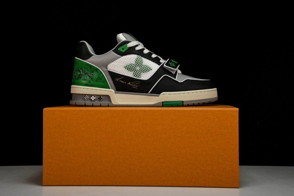 Louis Vuittоп Trainer Low Velcro Strap 'Green Black' - Image 25