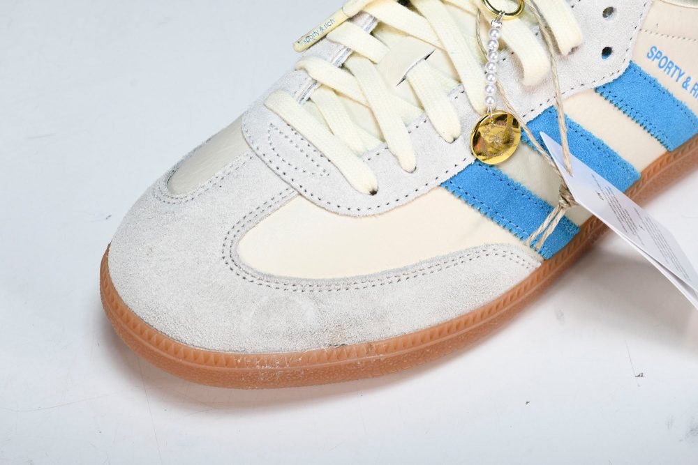 Samba x Sporty & Rich 'Cream Blue' - Image 9