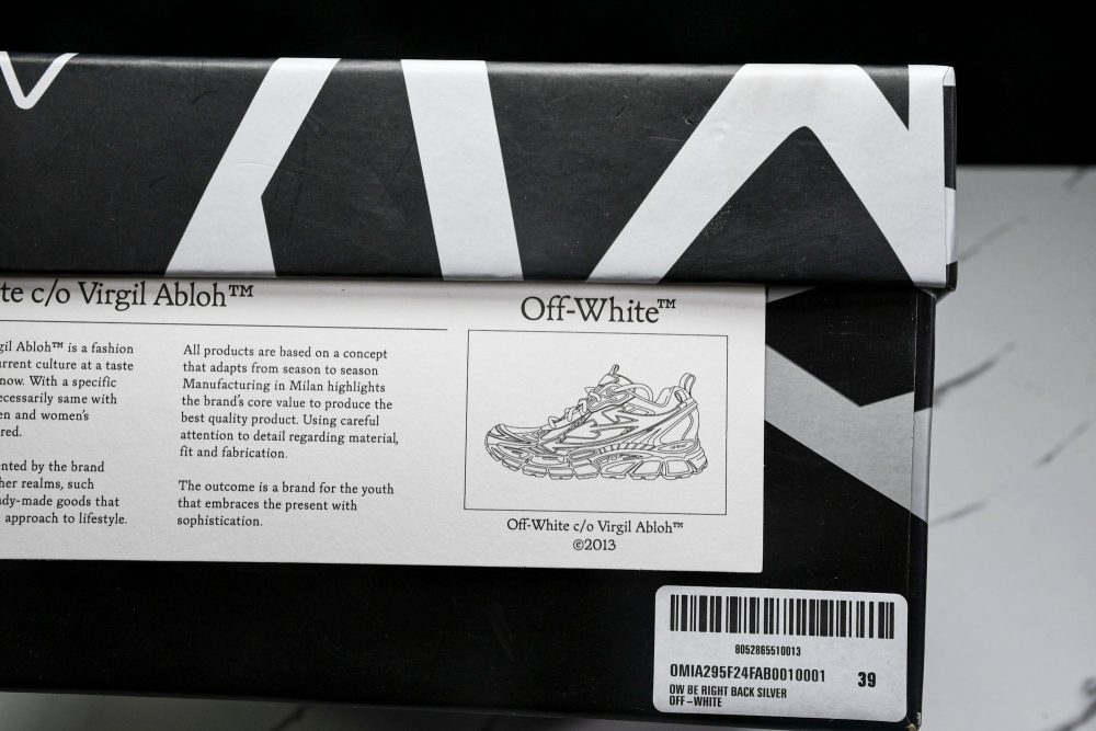 Off-White "Be Right Back" Sneaker 'Silver' - Image 27