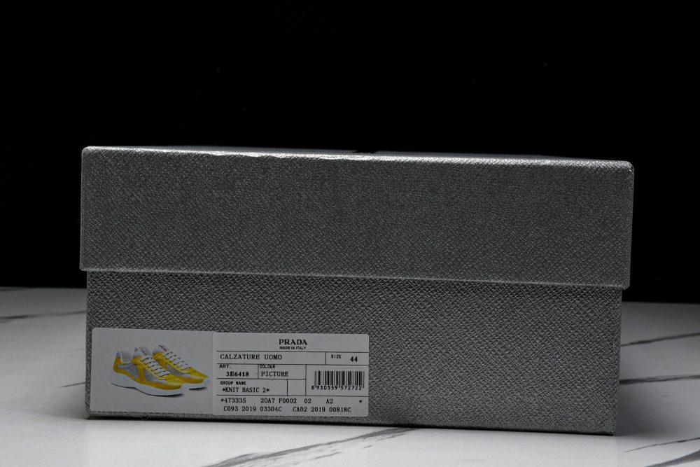 Prada America's Cup Sneaker 'Yellow Silver' - Image 24