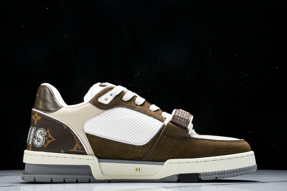 Louis Vuittоп Trainer Low Velcro Strap 'Mocha' - Image 3