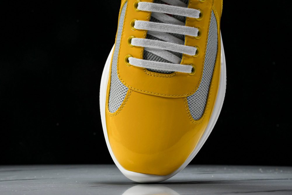 Prada America's Cup Sneaker 'Yellow Silver' - Image 6